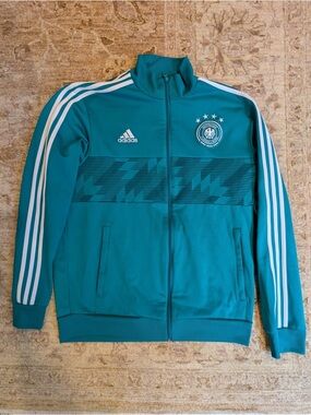 Germany Adidas Soccer Warmup Jacket 4 Stars Green Size Large From 2018 Years